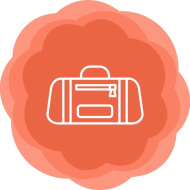 Spor çantası simgesi, vektör illüstrasyonu