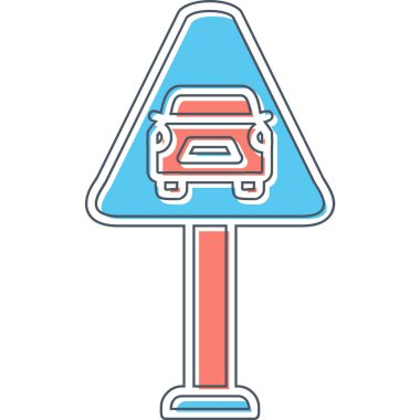 Trafik işareti simgesi Web illüstrasyonu