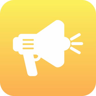 megafon web simgesi, vektör çizim 