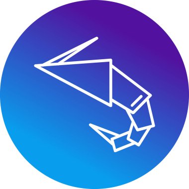 Kağıt karides. Web simgesi basit illüstrasyon