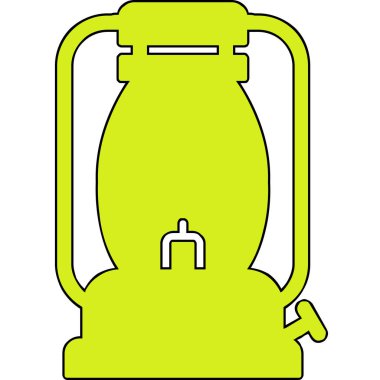 Gaz Lambası simgesinin vektör illüstrasyonu