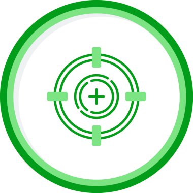 Crosshair simgesi, vektör illüstrasyonu basit tasarım