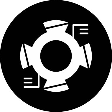 Donut Çizelgesi simgesinin vektör çizimi 