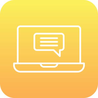 Çevrimiçi İletişim simgesi vektör illüstrasyonu