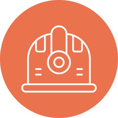 Kask simgesi vektör illüstrasyonu 