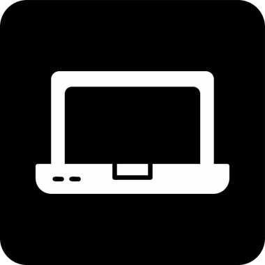 dizüstü bilgisayar simgesi, vektör illüstrasyonu basit tasarım