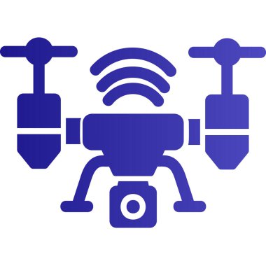 Drone simgesi vektör illüstrasyon tasarımı