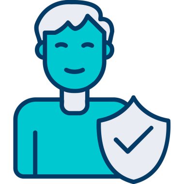 Bir Güven Adamı simgesinin vektör illüstrasyonu  