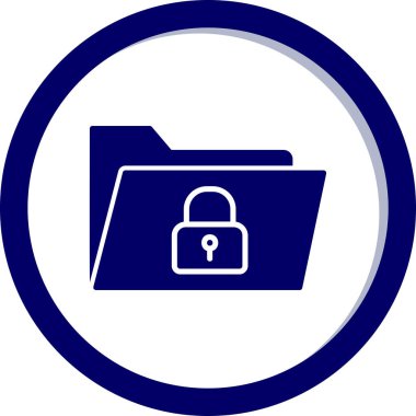 Güvenli Veri Web simgesi vektör illüstrasyonu 