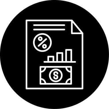 Eğilim biçimi izole edilmiş arka planda mali simge 