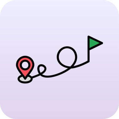 Hedef konsept, konum pin vektörü simgesi