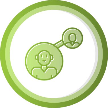 Topluluk Yöneticisi Web simgesi vektör illüstrasyonu