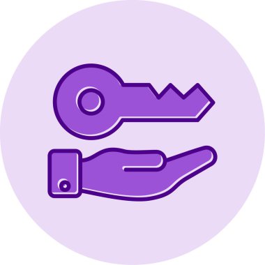 anahtar simgesi, vektör illüstrasyonu basit tasarım