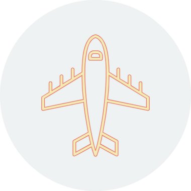 Uçak. Web simgesi basit illüstrasyon 