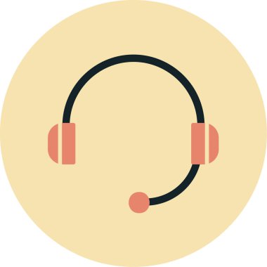 Kulaklık. Web simgesi basit illüstrasyon