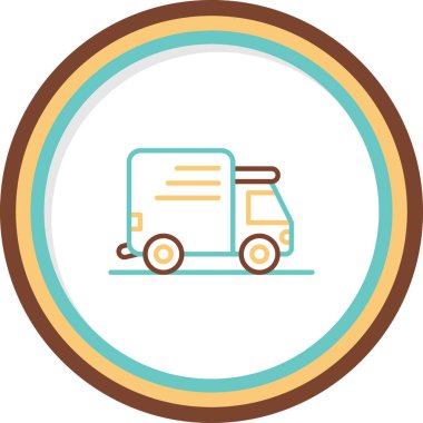 Teslimat. Web simgesi basit illüstrasyon