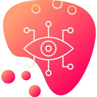 Siber göz. Web simgesi basit illüstrasyon