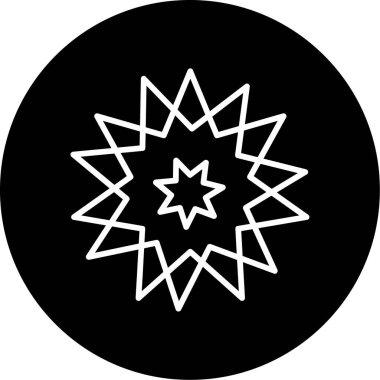 Bir yıldız simgesinin vektör illüstrasyonu 