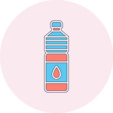 Su şişesi. Web simgesi basit illüstrasyon