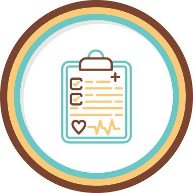 Sağlık Denetimi panosu simgesi, vektör illüstrasyonu 