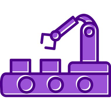 Otomasyon web simgesi, vektör illüstrasyonu