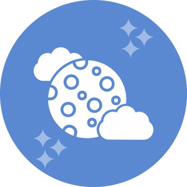 Dolunay simgesi, vektör illüstrasyonu