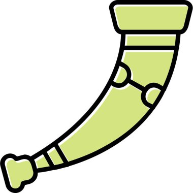 Boynuz. Web simgesi basit illüstrasyon