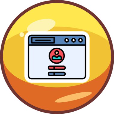 Günlük Kaydı Web simgesi, vektör illüstrasyonu