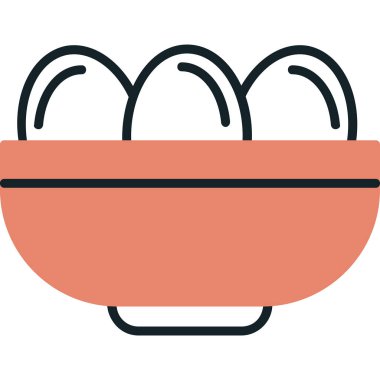 Kavanozda haşlanmış yumurta. Web simgesi basit illüstrasyon