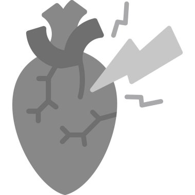 Kalp krizi. Web basit hastalık simgesi