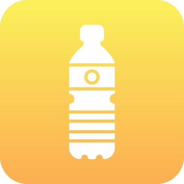 Su şişesi. Web simgesi basit illüstrasyon