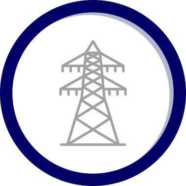 elektrik kulesi simgesi, vektör illüstrasyonu