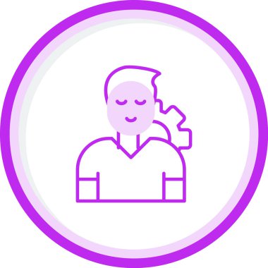 Çalışan Yönetimi simgesi, vektör illüstrasyonu