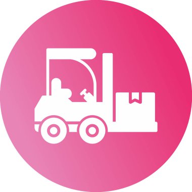 Modern Forklift simgesinin vektör çizimi         