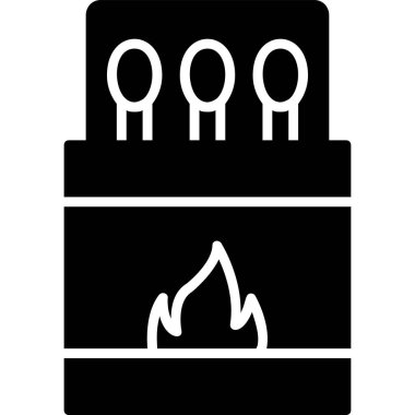 Kibrit. Web simgesi basit illüstrasyon 