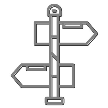 Bir sokak işaretinin vektör illüstrasyonu