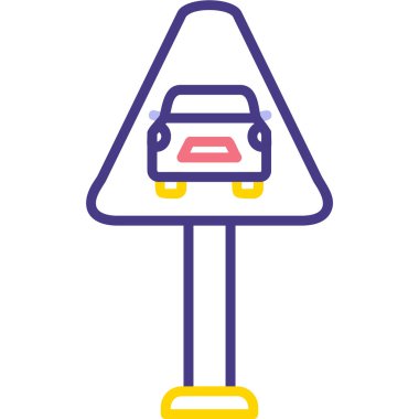 Trafik işareti simgesi Web illüstrasyonu
