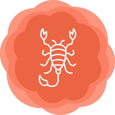 Akrep simgesi, basit vektör illüstrasyonu 