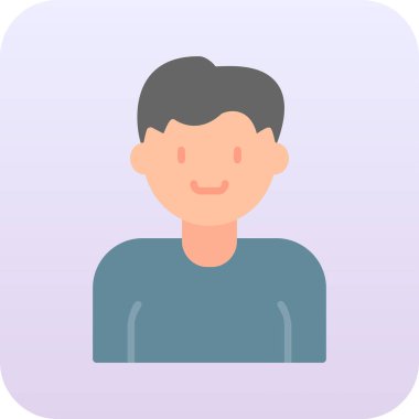 İnsan avatar web simgesi basit illüstrasyon 