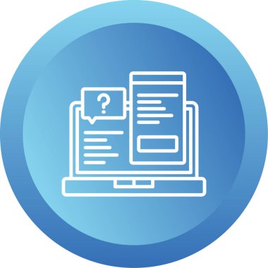 Quiz web simgesi vektör illüstrasyonu