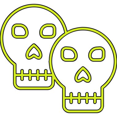 kafatası simgesi vektör illüstrasyonu