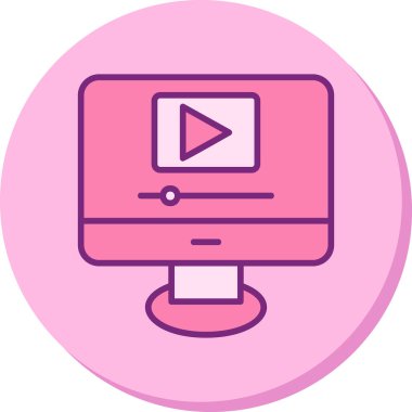 video oynatıcı simgesi, vektör illüstrasyonu 