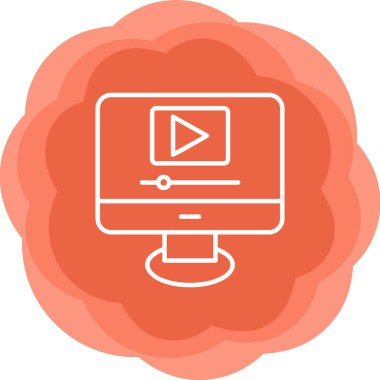 video oynatıcı simgesi, vektör illüstrasyonu 