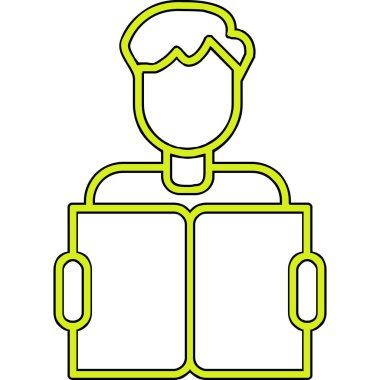 Web simgesi vektör illüstrasyonu öğreniliyor 