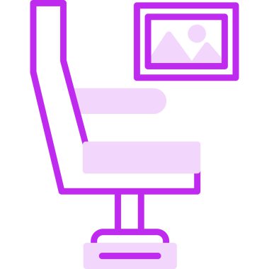 modada izole edilmiş arka planda koltuk simgesi 