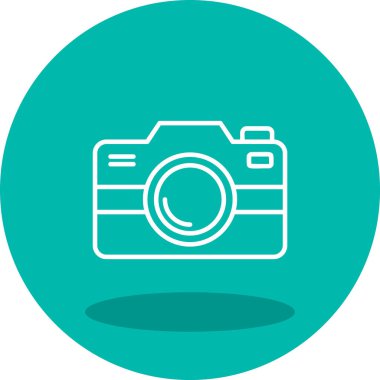 Fotoğraf makinesi simgesi, vektör illüstrasyonu. düz tasarım biçimi              