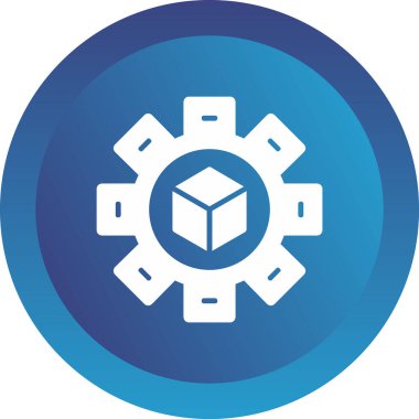 Üretim süreci simgesi, vektör illüstrasyonu basit tasarım