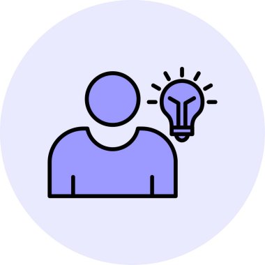 Fikir simgesinin vektör illüstrasyonu 