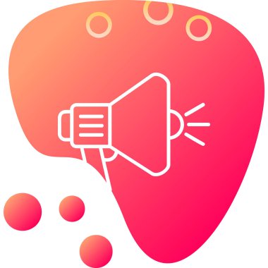 megafon web simgesi, vektör çizim 