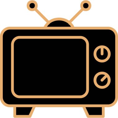 televizyon simgesi, basit vektör illüstrasyonu